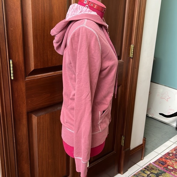 Mossy Oak    French Terry   Full zip Hoodie EUC   Dusty Rose/White    Size S - Picture 6 of 16